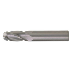 Cleveland Ball End Mill,Single End,1/2",Carbide C63564