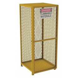 Condor Cylinder Storage Cabinet, Yellow, Steel 491M95