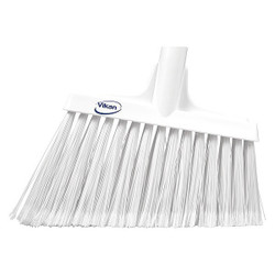 Vikan Broom Head,Angle,11-1/2" Sweep Face,Wht 29165