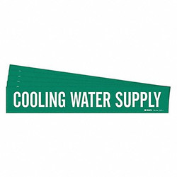 Brady Pipe Marker,Cooling Water Supply,PK5 7072-1-PK