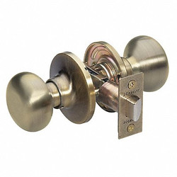 Master Lock Knob Lockset,Biscuit Style,Antique Brass BC0405BOX