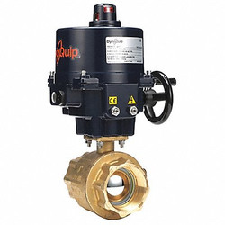 Dynaquip Controls Electronic Ball Valve,Brass,3 In. EHH2AATE01