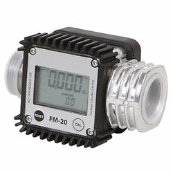 Dayton Flowmeter,Digital,1",1.3 to 32 gpm 40M285