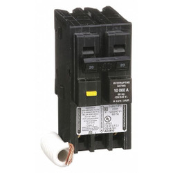 Square D Circuit Breaker,20A,Plug In,120/240V,2P HOM220GFI