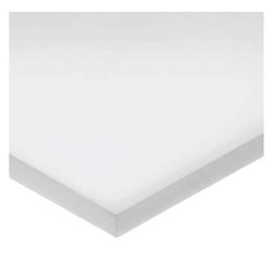 Sim Supply PlstcSheet,UHMW,24"x48",0.375"T,Wht,Opq  BULK-PS-UHMW-25