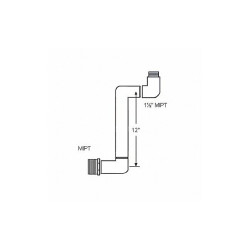 Westlake Pipe & Fittings Swing Joint, 1 1/2 in, Schedule 40,White G332212