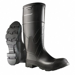 Dunlop Rubber Boot,Men's,9,Knee,Black,PR 8662200
