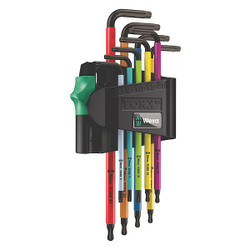 Wera Torx Key Set,L Shape,3 in to 5 3/8 in 05024335001