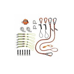 Ergodyne Tool Tethering Kit,Black/Green/Orange 3187