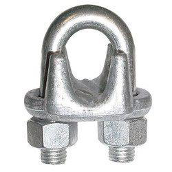 Sim Supply Wire Rope U-Bolt Clip,3/8 in Rope dia.  4DV36