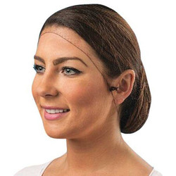 Cellucap Hairnet,L,26-1/2in dia,Nylon,Brown,PK144 HN5DBM