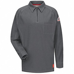 Vf Imagewear FR Polo Shirt,Chrcoal,M,Long,Zipper QT12CH RG M