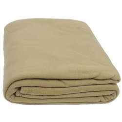 R & R Textile Blanket,90 in L,Beige X52002