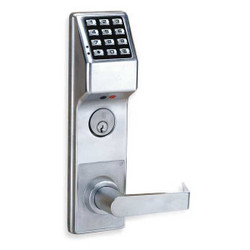 Locdown Electronic Lock,Brushed Chrome,12 Button DL3500CRL US26D