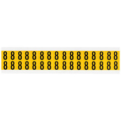 Brady Number Label,8,3/4in.Hx9/16in.W,Vinyl 1520-8