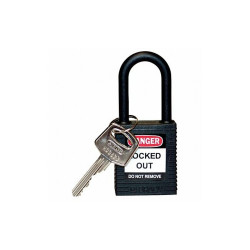 Brady Lockout Padlock,KD,Black,1-3/4"H 123329