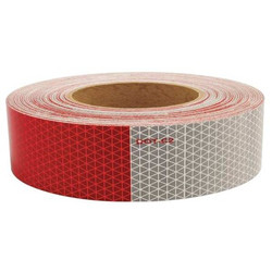 Oralite Reflective Tape,W 1.75 In,Red/White 18814