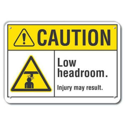 Lyle Caution Sign,7 in x 10 in,Aluminum  LCU3-0005-RA_10x7