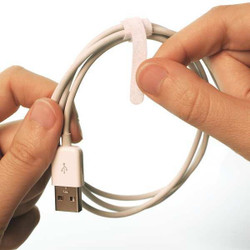 Rip-Tie Hook-and-Loop Tie,3 1/2 in,White,PK56 Q-35-056-W