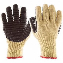 Impacto Anti-Vibration Gloves,L,Black/Yellow,PR 4741