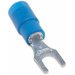 Sta-Kon Fork Terminal,Tin,Copper,Blue,PK100  14RB-10F