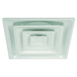 Sim Supply Diffuser,3-Cone,Duct Size 12",White  4MJV5