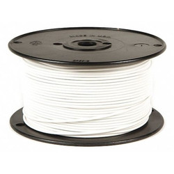 Grote Primary Wire,14 AWG,1 Cond,500 ft,White 87-7507