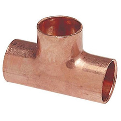 Nibco Bullhead Tee,Wrot Copper,1/4"x1/4"x1/2" 611BH 1/4X1/4X1/2