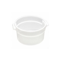 Crestware Round Container,8 in L,White RCW2