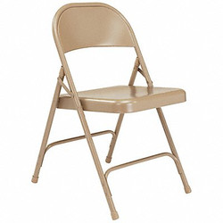 National Public Seating Folding Chair, Steel, Beige,PK4 51