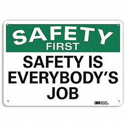 Lyle Safety Sign,10 inx14 in,Aluminum U7-1243-RA_14X10