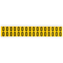 Brady Number Label,0,3/4in.Hx9/16in.W,Vinyl 1520-0