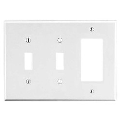 Hubbell Toggle Switch/Rocker Wall Plate,White P226W