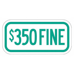 Lyle Fine Supplemental Parking Sign,6" x 12" T1-2062-EG_12x6
