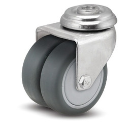 Medcaster Bolt-Hole Caster,Swivel,3" Wheel Dia. DW03TPP100SWHK01