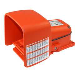 Linemaster FootSwtch,Orange,CastIron,SPDT,Momentary 531-SWHOX