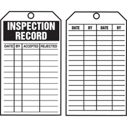 Accuform Inspection Tag By The Roll,6.25x3,PK100 TAR708