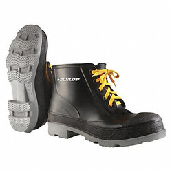Dunlop Rubber Boot,Men's,10,Ankle,Black,PR 8610433