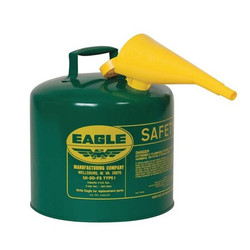 Eagle Mfg Type I Safety Can,5 gal.,Green,13-1/2" H UI50FSG