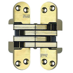 Soss Hinge,Invisible,Satin Brass,4 5/8 In 218US4