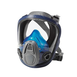 Msa Safety Full Face Respirator,M,Blue, Gray 10028995