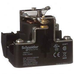 Schneider Electric Open Power Relay,5 Pin,24VAC,SPDT 199AX-3