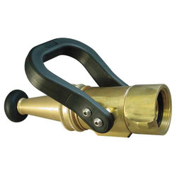 Moon American Fire Hose Nozzle,Ball Shutoff,Brass 526-1512