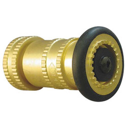 Moon American Fire Hose Nozzle,Twist,Brass 7171-1521