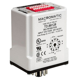 Macromatic MultiFunTimeDelayRelay, 24VAC, 8Pins TD-88168