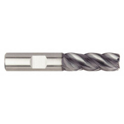 Widia Corner Radius End Mill, 0.5 in, Carbide 4V0513015CT