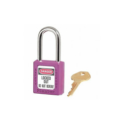 Master Lock Lockout Padlock,KD,Purple,1-3/4"H,PK6 410S6PRP