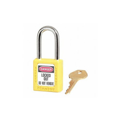 Master Lock Lockout Padlock,KD,Yellow,1-3/4"H,PK6 410S6YLW