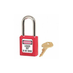 Master Lock Lockout Padlock,KD,Red,1-3/4"H,PK6 410S6RED