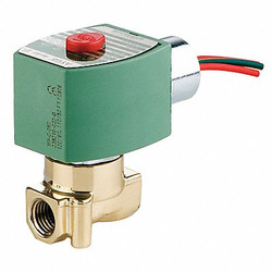 Redhat Solenoid Valve,Brass,NC,Air, Inert Gas  8262H208